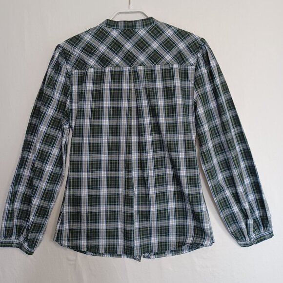 J Crew Plaid Shirt Button Front Bead Detail Cotton Womens Small - Picture 3 of 9